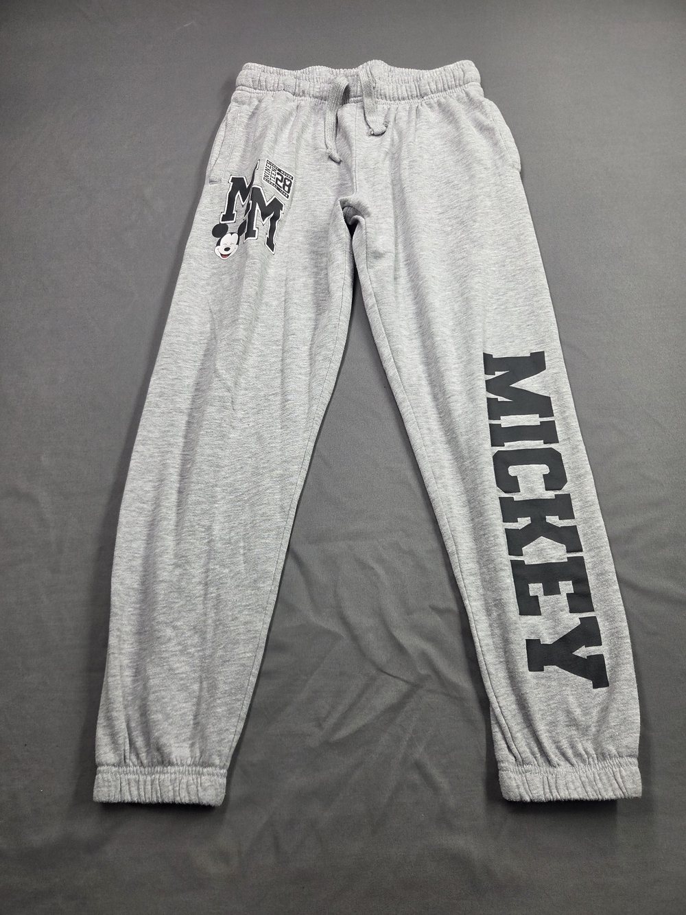 Disney Mickey Mouse Grey Fleece Jogger Sweatpants Women's Size Small S